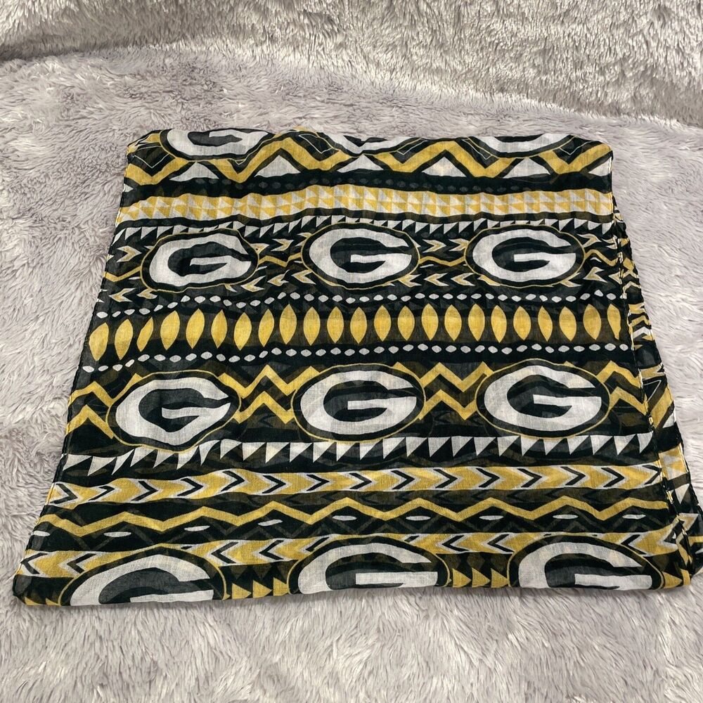 Green Bay Packers Infinity Scarf Green Yellow White Geometric NFL Football